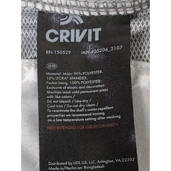 Crivit Golf Shorts Mens 36 Gray Athleisure Casual Flat Front Stretch‎ Pockets - Picture 7 of 8